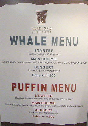 Whale Menu